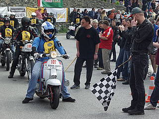 Norbert Klebl mit Lambretta 150 Li am Seiberer 2013